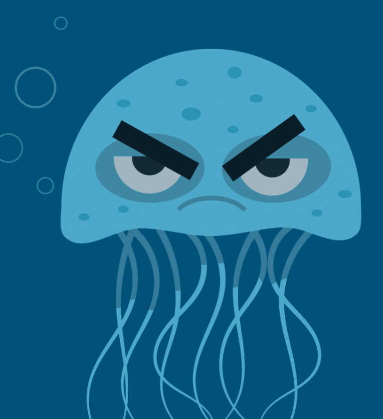 Angry looking jellyfish